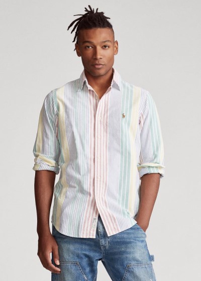 Men's Polo Ralph Lauren Classic Fit Striped Shirts | 732508JAW